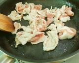 ～豚こま肉～照り焼きクリチ豚丼！作り方4写真