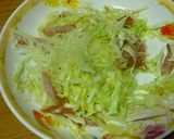 レンチンで！キャベツとソーセージ蒸し♪作り方5写真