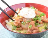 ～豚こま肉～照り焼きクリチ豚丼！作り方8写真