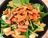 かぶとスパムのニンニク醤油マヨ炒め☆☆作り方9写真