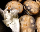 市販鶏だんご(生)で蓮根サンドカレー風味作り方4写真