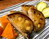 市販鶏だんご(生)で蓮根サンドカレー風味作り方6写真