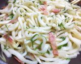みょうがと大葉のサッパリ塩焼きうどん作り方3写真