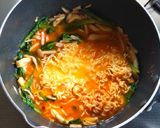 辛ラーメンで✿豆乳カルボナーラ風作り方5写真