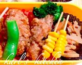簡単唐揚げつくねきんぴら三色おにぎり弁当作り方4写真
