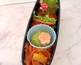 4月11日　チキンカツ　春弁当　詰め方作り方2写真