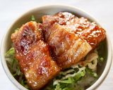 柔らかジューシーな【にんにく豚ばら丼】作り方6写真