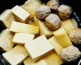 高野豆腐とつくね入りの若竹煮作り方3写真