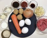 ハンバーグ 丼作り方1写真