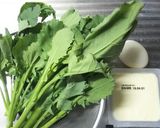 かき菜と豆腐の玉子炒め作り方1写真
