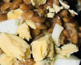 毎日の納豆●納豆とほぐしゆで玉子の惣菜作り方4写真