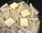 バターふんわり若芽と筍の簡単炊き込みご飯作り方3写真