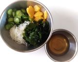 八朔とワカメと胡瓜の酢の物作り方1写真