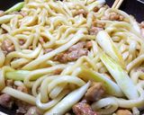 チキンの照り焼きうどん作り方5写真