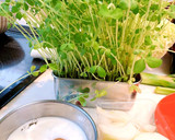 新玉ねぎと豆苗の卵炒め作り方1写真