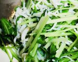シンプル●水菜とシラスのササッと炒め作り方4写真