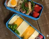 ボーダー柄の卵シート＊卵1コで簡単に作り方11写真