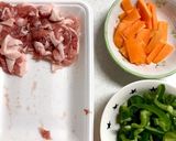 チーズ好きの肉野菜炒め♪作り方1写真