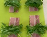 レンジで簡単☆水菜のベーコン巻き作り方4写真