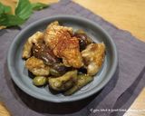 鶏もも肉となすの甘辛炒め作り方6写真