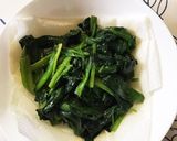 ほうれん草の肉みそのせ作り方2写真