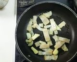 そら豆とベ−コンのにんにく炒め作り方3写真