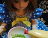 ミニチュア☆スナップエンドウマヨサラꕤ作り方6写真