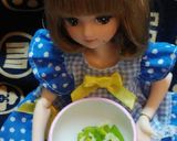 ミニチュア☆スナップエンドウマヨサラꕤ作り方5写真