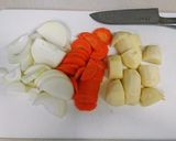 O型さんの圧力鍋でトマト入りカレーライス作り方1写真