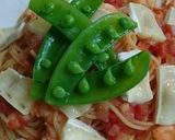 カマンベールチーズと春野菜のトマトパスタ作り方10写真