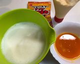 卵焼きにベビースターラーメン入れました。作り方1写真