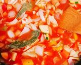 トマトジュースde食べるミネストローネ作り方2写真