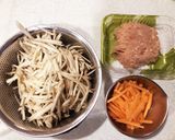 ひき肉入り金平ごぼう作り方1写真