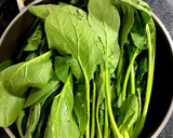 ほうれん草と炒り卵のサラダ《常備菜》作り方1写真