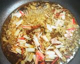 節約飯！天かすとカニ蒲鉾の卵とじ丼作り方1写真