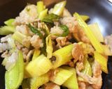 豚肉とセロリの簡単炒め作り方4写真