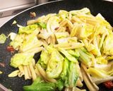 ふわふわ！春キャベツペペロンチーノパスタ作り方5写真