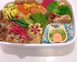４月15日 牛丼風 春弁当 詰め方作り方5写真