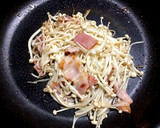 低糖質☆えのきと水菜とベーコンの炒め物作り方3写真