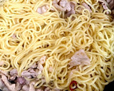 豚こまと長ネギのピリ辛焼きそば作り方9写真