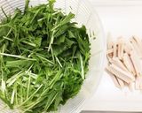 水菜のごまマヨネーズ和え作り方1写真