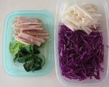 紫キャベツと長芋のレモンわさびマヨサラダ作り方2写真