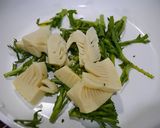 簡単！たけのこと春菊の出汁炒め作り方2写真