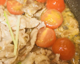 豚肉と水菜のプチトマトソースサラダ風炒め作り方2写真