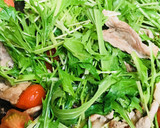 豚肉と水菜のプチトマトソースサラダ風炒め作り方4写真