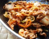 豚肉＆ナムルのキムチ炒め丼作り方3写真