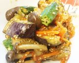 ごはん進む♪茄子とオクラの旨味噌炒め❇️作り方5写真