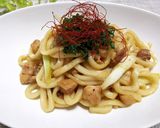 チキンの照り焼きうどん作り方6写真