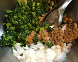 新玉ねぎとのらぼう菜の納豆和え作り方1写真