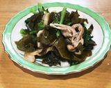 旬おかず 生わかめxほうれん草の炒めもの作り方6写真